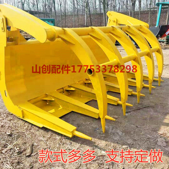 鏟車貨叉夾子廠家抓叉兩用裝載機(jī)抱叉頭湖南龍工廈工