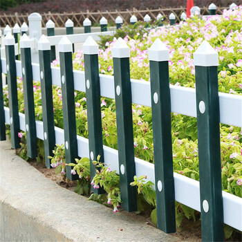 青海海东庭院花坛护栏公园绿化护栏草坪围栏Pvc塑钢草坪护栏价格查询