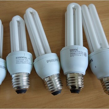 飞利浦节能灯标准2U3U三基色节能灯泡E27白光黄光大螺口U型灯管