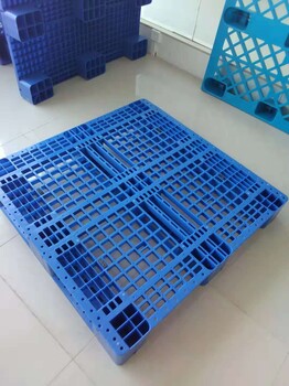 湖南省郴州市叉车地台板塑料托盘仓储地台板九脚网格塑料卡板