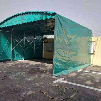 安徽蚌埠活动雨棚遮阳蓬房顶双轨道架空电动推拉篷户外帐篷电动雨棚