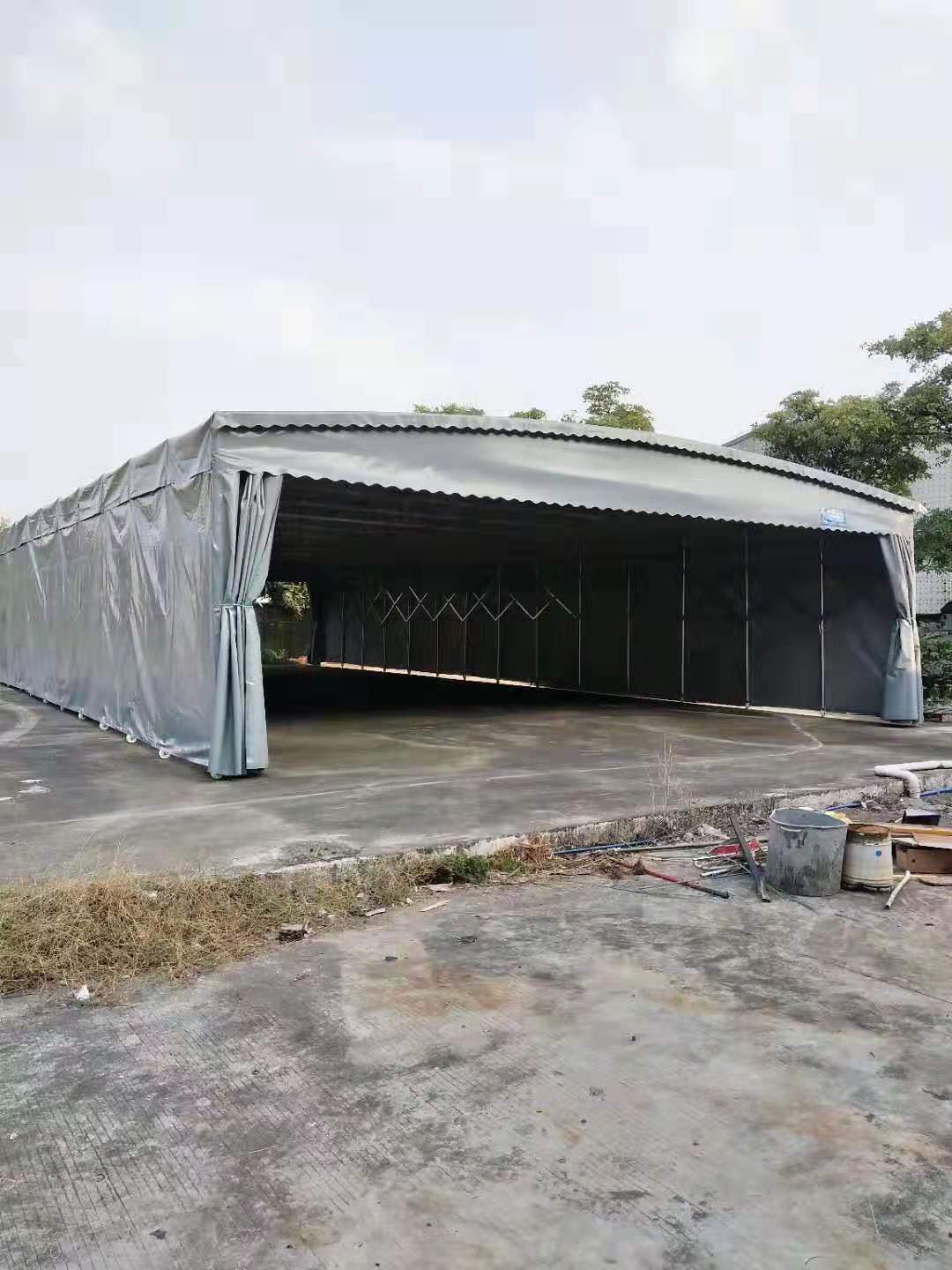 海南省直辖琼海仓库篷雨蓬大型移动推拉雨棚家用汽车遮阳棚