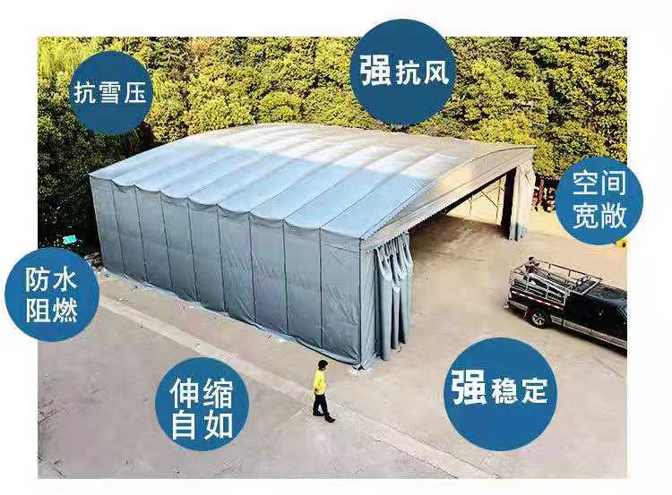 湘西龙山推拉车棚大型移动推拉雨棚遮阳蓬