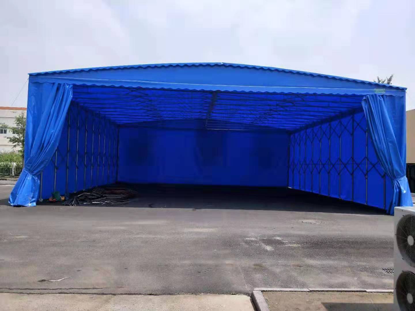 邯郸广平仓库移动帐篷活动伸缩式雨棚大型移动推拉蓬
