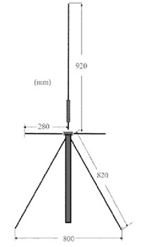 TN327宽带无源全向盘锥天线（20MHz-1.3GHz）