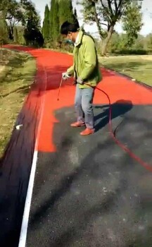 津市市彩色透水路面彩色水泥路面彩色防滑路面涂料