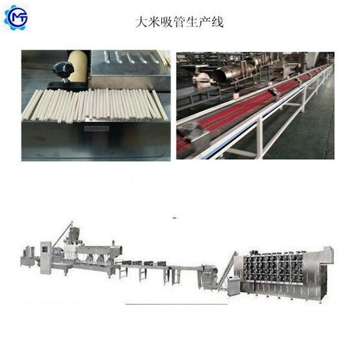 出口型大米吸管生产线KJ100型韩国大米吸管机器