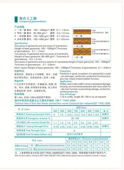 山东建通堤坝短丝复合膜、两布一膜、一布一膜、复合膜的价格、复合膜施工流程