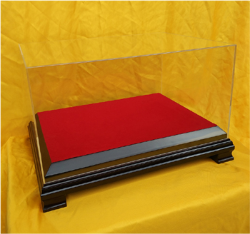 定制/亚克力透明展示盒展示罩防尘罩摆件木底座中纤板底座