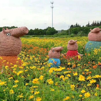 湖北鄂州灯光节造型稻草人造型出售厂家