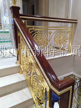 酒店别墅铜艺楼梯护栏安装和测量做法