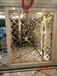 金属铝板雕刻屏风铝合金镂空金色客厅隔断