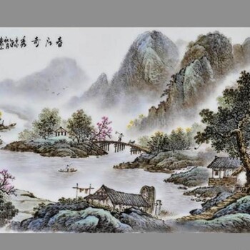 Y武育仑瓷板画交易什么地方买家多瓷器字画