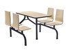 肇庆单位食堂餐桌椅定制，学院食堂玻璃钢餐桌椅定制