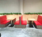珠海金湾港式餐厅新款简约杉木板卡座沙发厂家定做