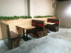 揭阳烤鱼餐厅特色卡座沙发定制，复古餐饮家具定制厂