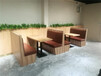惠州素食餐厅简约卡座沙发定做，惠城餐饮家具厂家