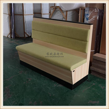 米粉店板式卡座沙發(fā)始興縣拉腸店家具