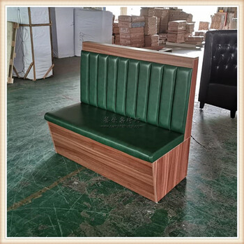 木紋色雙人位卡座沙發(fā)南平建陽區(qū)面菜館家具