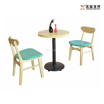 款雙人位飲品糖水店圓桌椅