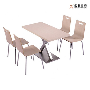 永欣云钢木桌椅,漳州市钢木快餐桌椅厂家