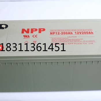 耐普UPS蓄电池12V200AH免维护铅酸蓄电池NP12-200EPS直流屏电池