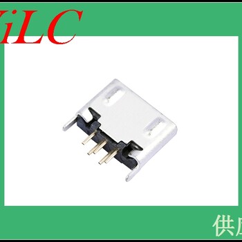 USB厂家MICRO5P母座-直边直脚直插MICRO连接器