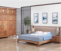 长沙木言木语现代新中式实木双人床1.8米中式双人床黄菠萝全实木卧室家具