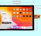 10.1寸8001280分辨率IPS宽视角TFT液晶屏