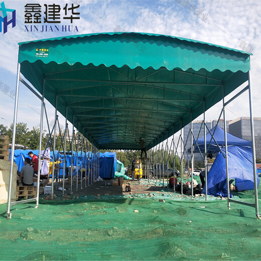 上海膜结构活动雨棚定做,推拉雨棚厂家