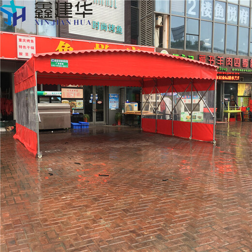 河北伸缩大排档推拉棚报价,排挡雨棚价格