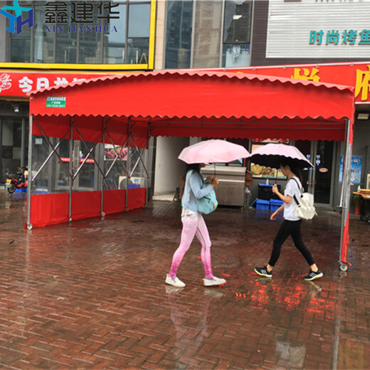 上海钢架大排档推拉帐篷尺寸定做,排挡雨棚价格