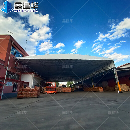 上海钢架仓库推拉棚尺寸定做,活动仓库钢棚
