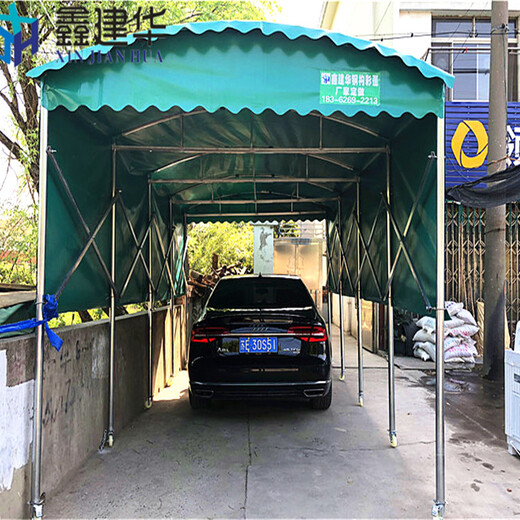 北京室外停车遮阳棚厂家批发,汽车简易车棚
