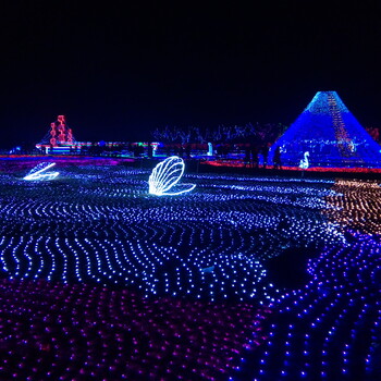 灯光节快乐厂家策划高兴游客游玩出游LED造型