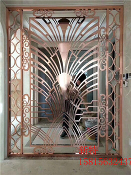 酒店大型艺术铜雕花屏风安装方法中式铜艺隔断整体加工工艺