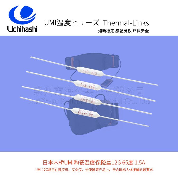65度理疗灯ThermalCutout日本进口内桥温度保险丝12G