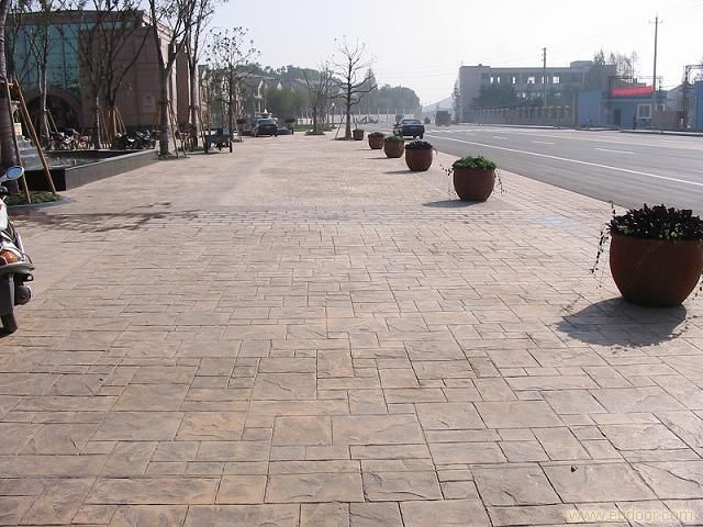 浙江台州水泥压花地面上门打样