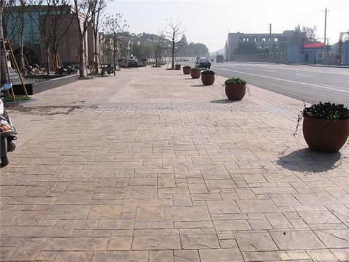 (技术):丽水仿砖块压花地坪--人行道