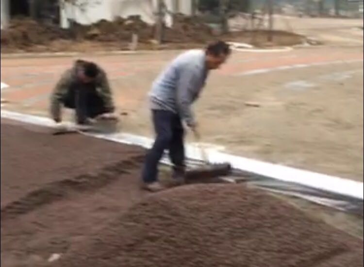 濟寧發光滲水路面_彩色透水砼