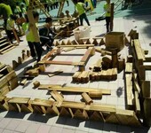 大型幼儿园户外搭建区积木儿童益智木质积木玩具幼儿园炭烧积木