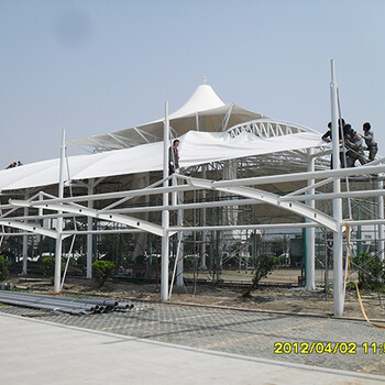 制作安装加油站钢架膜结构顶棚石化厂房膜结构工程膜结构加气站