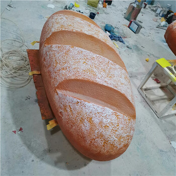 制造玻璃钢面包雕塑面包门头装饰发光面包款式新颖,网红面包模型