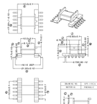 EFD15变压器骨架贴片卧式6+6hx-1502