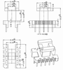 EE22變壓器骨架立式5+5針配套磁芯銷售