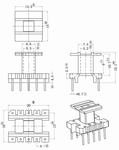 EE19变压器骨架直插立式5+5针电木材质