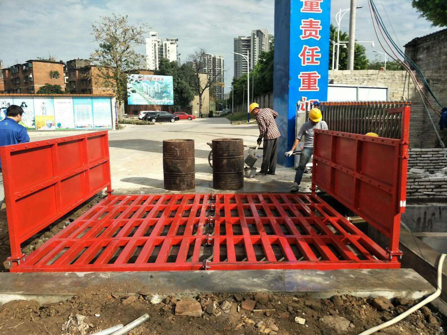 2019广州黄埔承重120T-建筑工地洗车槽建筑