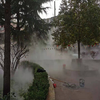 舞阳公园景观造雾设备施工