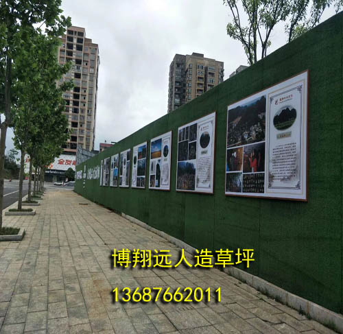 兴义建筑工地围挡草坪,仿真草坪墙怎么样按装