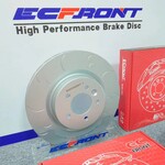 大众高尔夫R原厂制动升级ECFRONT英国高碳耐磨刹车碟原装位安装
